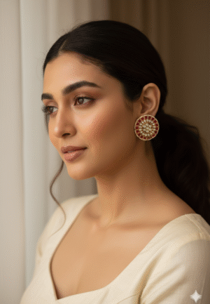 kundan tops earrings