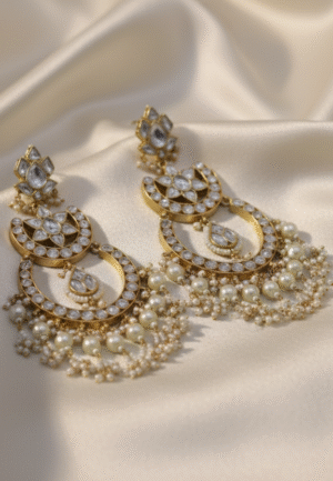 kundan heavy earrings