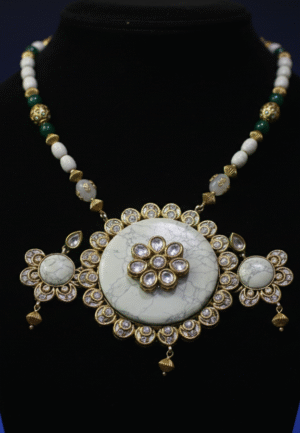 kundan long pendent