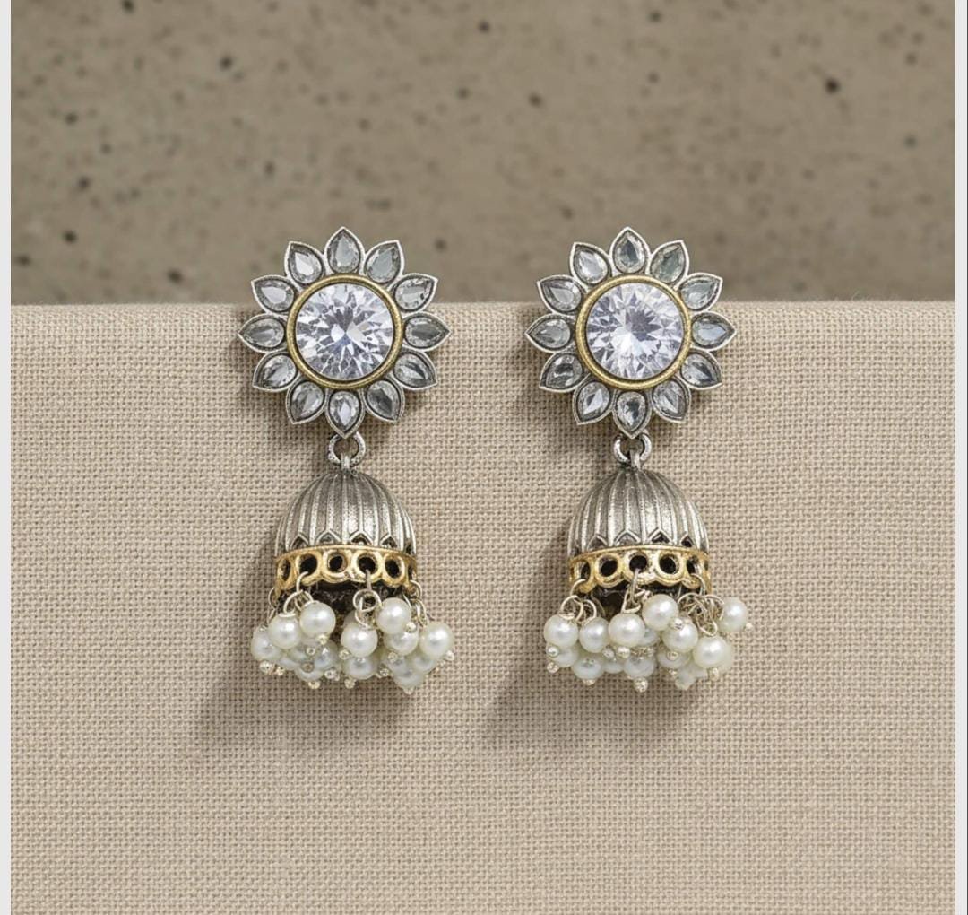 oxidised jhumkis