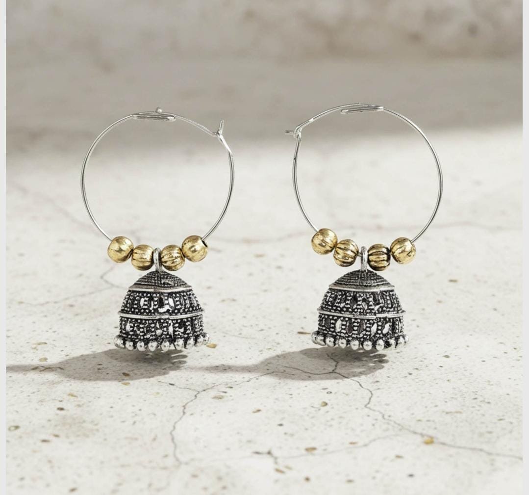 oxidised jhumkis